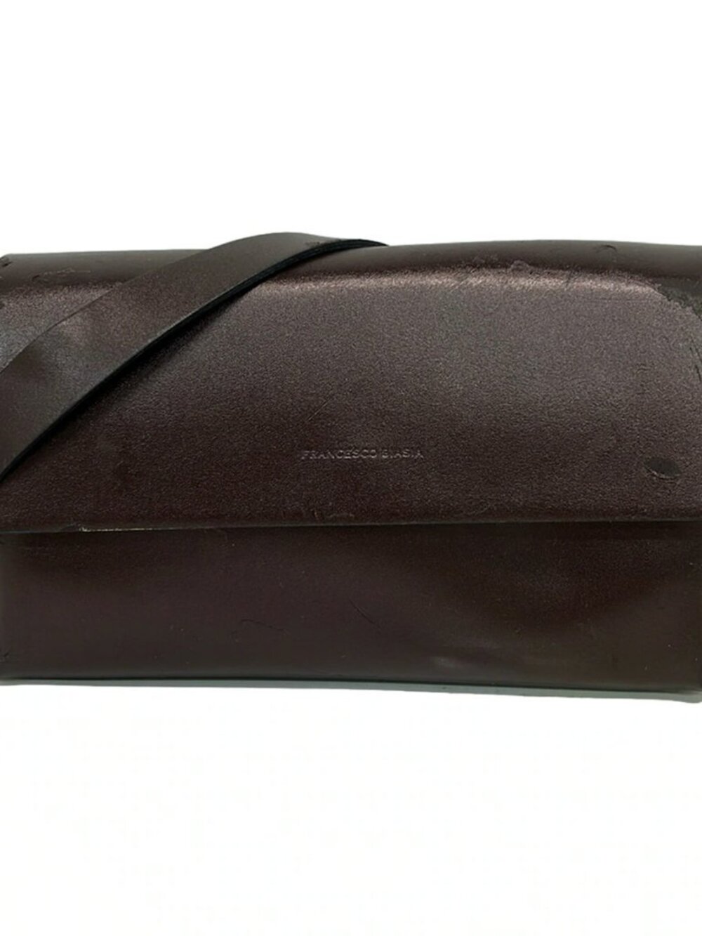 FRANCESCO BIASIA Bordeaux Leather Shoulder Bag